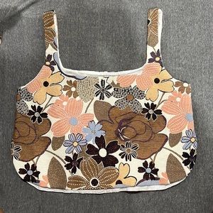 FLORAL EMBROIDERED ZARA TANK TOP